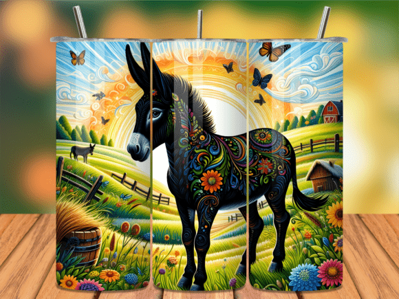 Download Artistic Mandala Donkey Tumbler Wrap - Artistic mandala Collection
