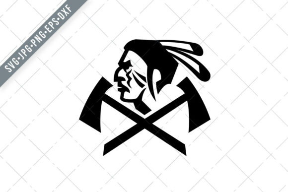 Download Head of Native American Indian Warrior - India Collection