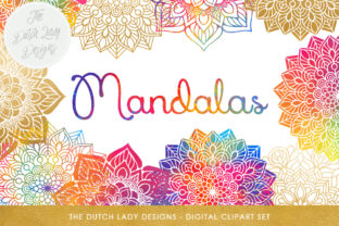 Download Mandala Clipart Set - Rainbow & Gold - Indian, Thai, Yoga, Holistic Circles - Colorful Mandalas - India Collection