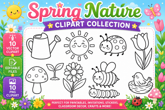 Download Spring Nature Digital Clipart Collection - Nature Collection